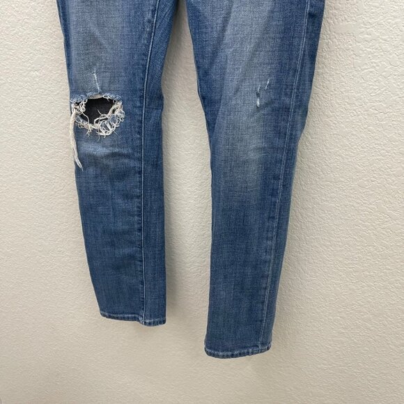 Pilcro and the Letterpress Hyphen Distressed Stretch Denim Blue Jeans Womens 27 - Picture 4 of 8